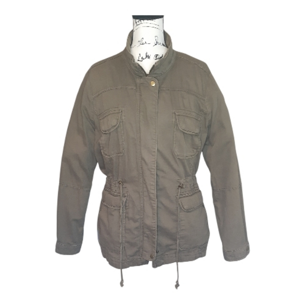 Sale! Lucky Brand Women's Olive Green Utility Jacket Size XL - Picture 2 of 5